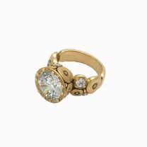 Alex Sepkus R-115MD "Orchard" 18K Yellow Gold and Diamond Engagement Ring Mounting