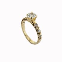 Alex Sepkus R-166M "Circle" Yellow Gold and Diamond Engagement Ring Mounting