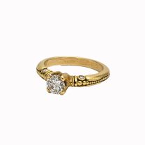 Alex Sepkus R-52M "Bubbles" Yellow Gold and Diamond Engagement Ring Mounting