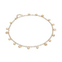 Marco Bicego CB2638-Y "Jaipur" 18K Yellow Gold Engraved and Polished Charm Short Necklace