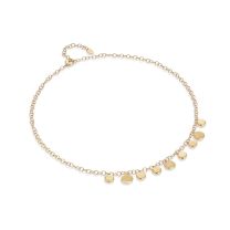 Marco Bicego CB2639-Y "Jaipur" 18K Gold Engraved and Polished Charm Half-Collar Necklace