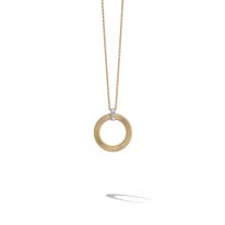 Marco Bicego CG797-B-YW "Masai" 18K Yellow Gold and Diamond Single Circle Short Necklace