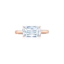 Kwiat F-17262AK-EW-DIA-18KP East-West ASHOKA® Diamond Engagement Ring in a Four Prong Setting in 18K Rose Gold