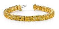 McCaskill & Company Signature Collection Yellow Gold Fancy Yellow Diamond Tennis Bracelet
