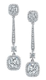 McCaskill & Company Signature Collection 18K White Gold Diamond Dainty Chandelier Earrings
