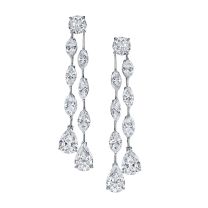 McCaskill & Company Signature Collection Diamonds Double Dangling Drop Earrings