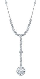 McCaskill & Company Signature Collection JNK076 Platinum Diamond Plunging Neckline Necklace
