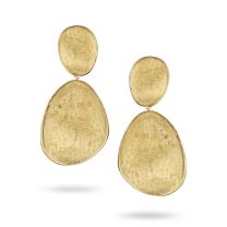 Marco Bicego OB1347-Y "Lunaria" 18K Yellow Gold Large Double Drop Earrings