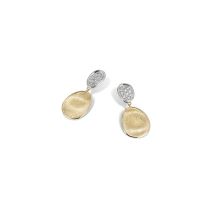 Marco BIcego OB1751-B-YW "Lunaria" 18K Yellow Gold and Diamond Petite Double Drop Earrings