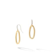 Marco Bicego OB1808-A-B-YW 'Jaipur' 18K Yellow & White Gold Oval Link Diamond Hook Earrings