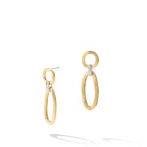 Marco Bicego OB1811-B-YW "Jaipur Link" 18K Yellow & White Gold Mixed Link Diamond Drop Earrings