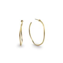 Marco Bicego OB986-Y "Jaipur" 18K Gold Medium Narrow Hoop Earrings