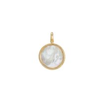 Marco Bicego PB2-MPW-Y "Jaipur" 18K Yellow Gold Medium Stackable Pendant - White Mother-of-Pearl