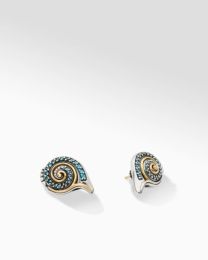 Paradise Sterling Silver and 18K Gold Blue Spinel Echo Earrings